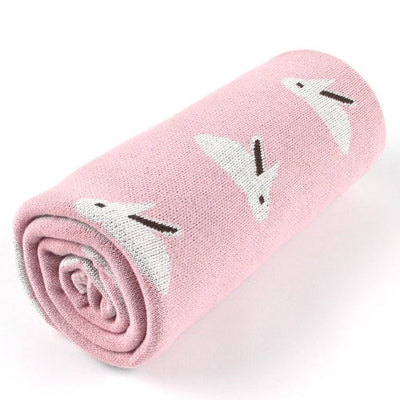 Little Bunny Pink Baby Blanket