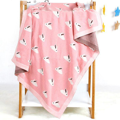 Little Bunny Pink Baby Blanket