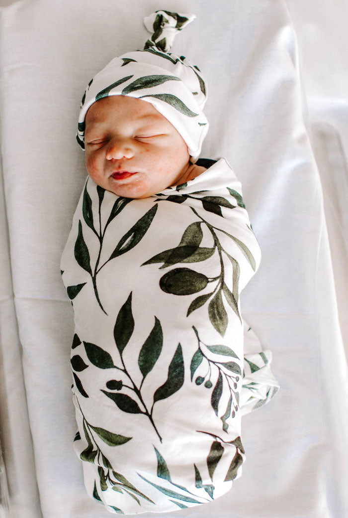 Lynn-Maternity-Robe-Set-with-Matching-Beanie,-Headband-&-Swaddle-Wrap---Baby