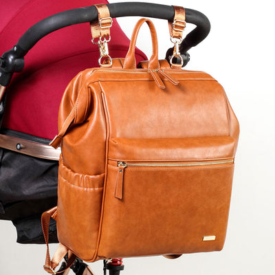 Melbourne Carry All Vegan Leather Nappy Bag Backpack On Pram