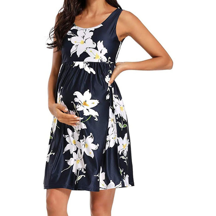 Molly Navy Maternity Dress Front