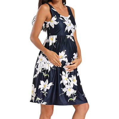 Molly Navy Maternity Dress side 2