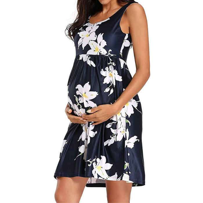 Molly Navy Maternity Dress side