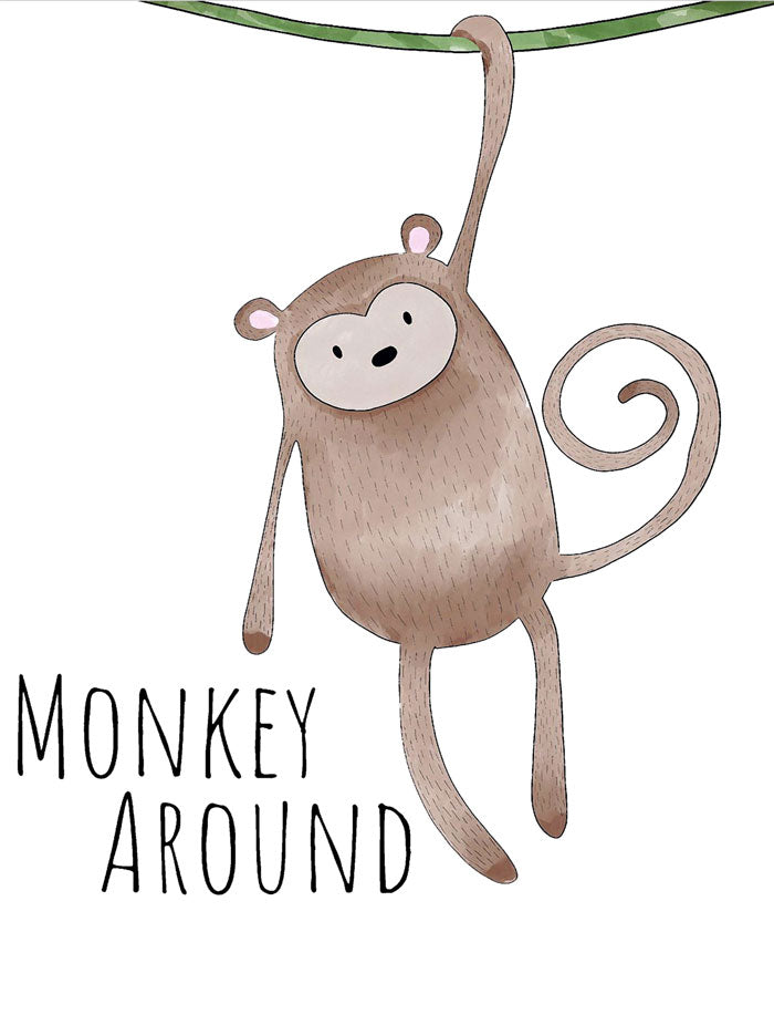 Monkey Around Nursery Canvas Wall Art