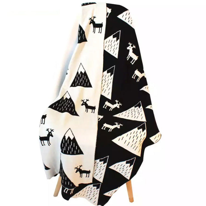 Mountain Reversible Baby Blanket