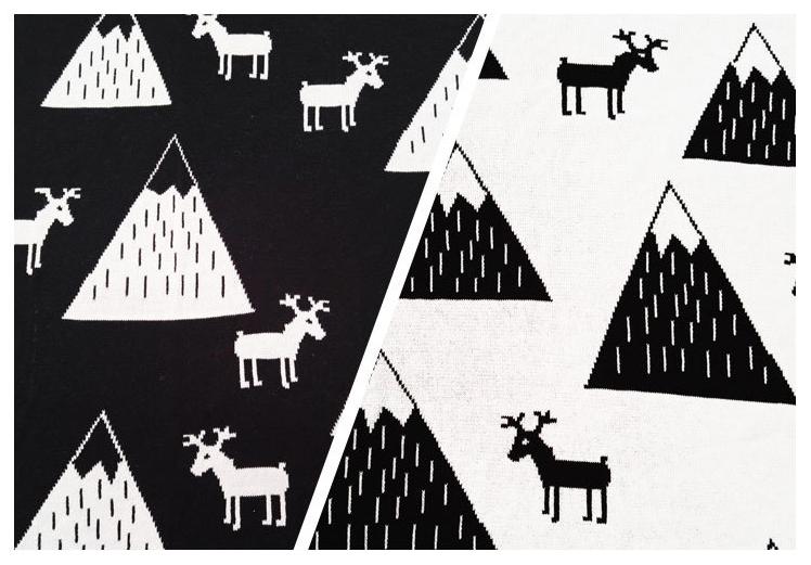 Mountain Baby Blanket close up