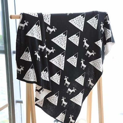 Mountain Baby Blanket hanging