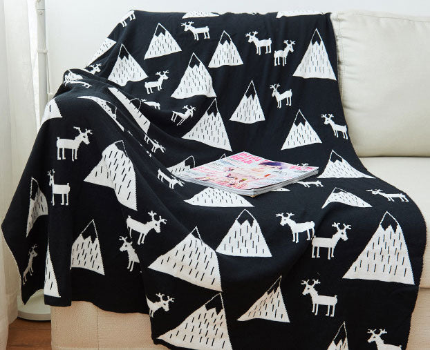 Mountain Reversible Baby Blanket