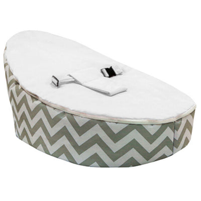 Nikoo Chevron White Baby Bean Bag