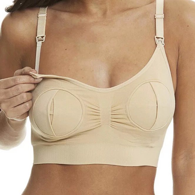 Nora Nude Maternity & Nursing pump Bra Front side
