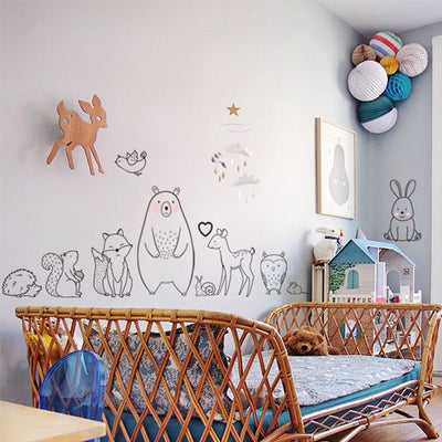 Nordic Bear Friends Wall Sticker