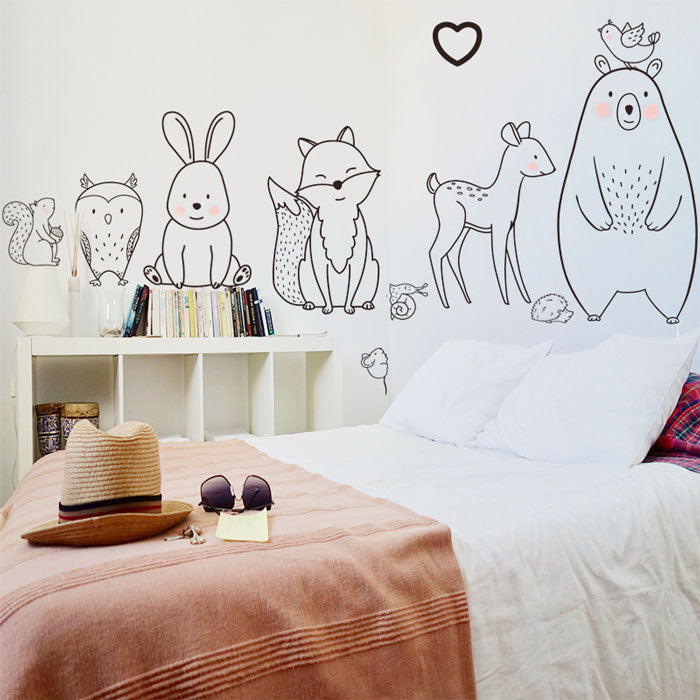 Nordic Bear Friends Wall Sticker