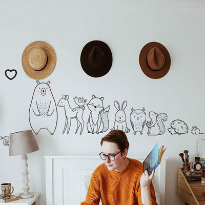 Nordic Bear Friends Wall Sticker