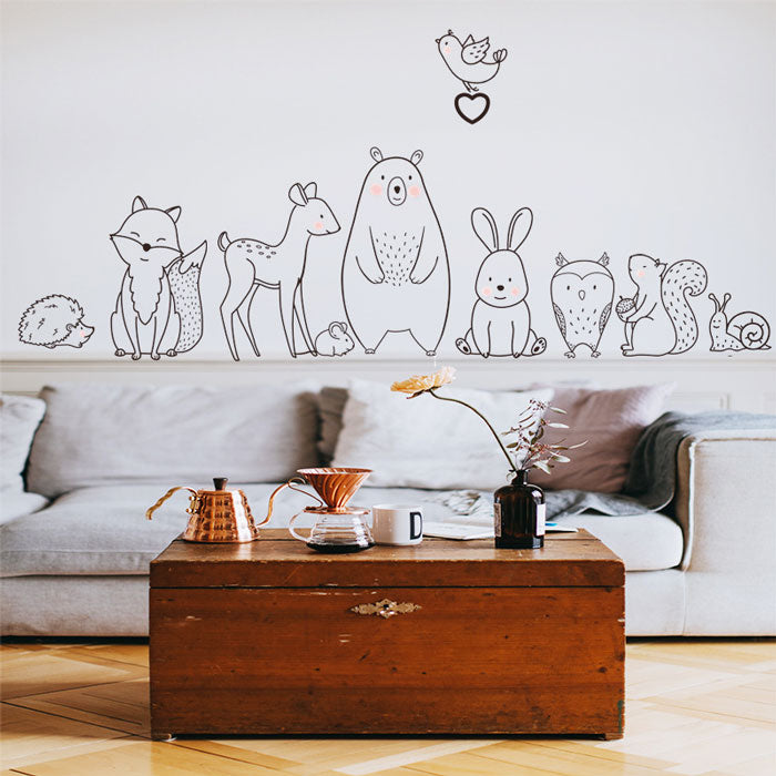 Nordic Bear Friends Wall Sticker main