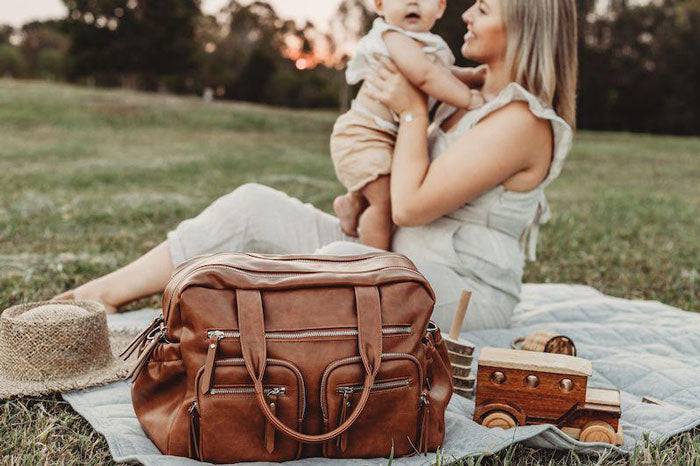 OiOi Faux Leather Carry All Nappy Bag