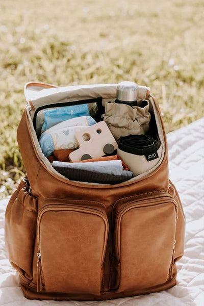 OiOi Faux Leather Nappy Bag Backpack