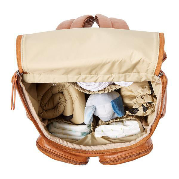 OiOi Faux Leather Nappy Bag Backpack