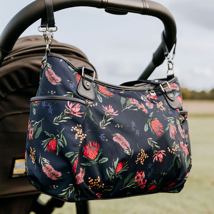 OiOi Botanical Navy Tote Nappy Bag
