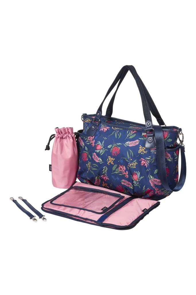 OiOi Botanical Navy Tote Nappy Bag
