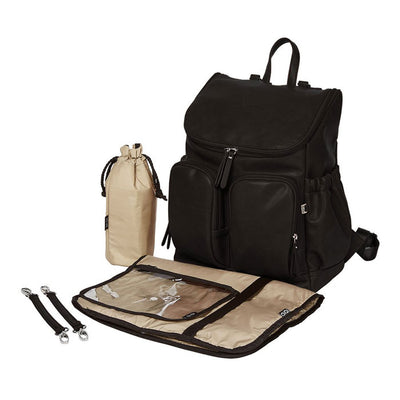 OiOi Faux Leather Nappy Bag Backpack