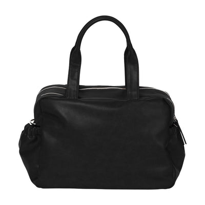 OiOi Faux Leather Carry All Nappy Bag - Black Back