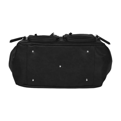 OiOi Faux Leather Carry All Nappy Bag - Black Bottom view