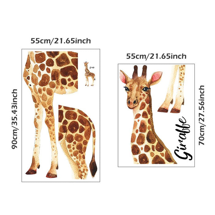 Patch Giraffe Nursery & Kids Room Wall Sticker Size 2