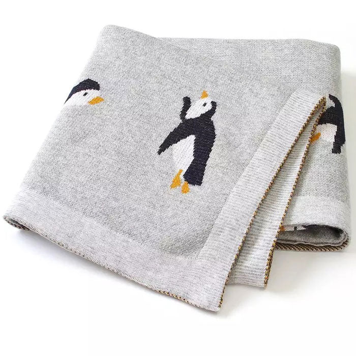 Penguin Baby Blanket fold