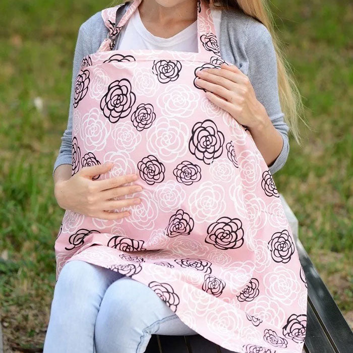 Pink Floral Breastfeeding Cover 1