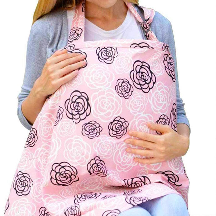 Pink Floral Breastfeeding Cover