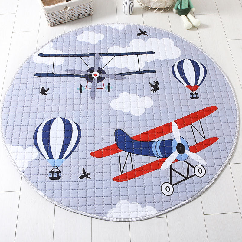 Planes & Hot Air Balloons Round Baby Playmat 150 cm diameter Front