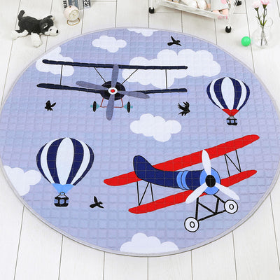 Planes & Hot Air Balloons Round Baby Playmat 150 cm diameter
