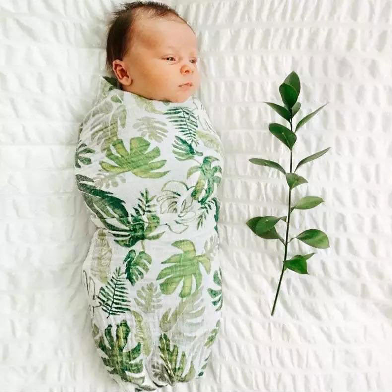 Buy Large Plant Baby Swaddle Wrap Online Australia | Bamboo material ...