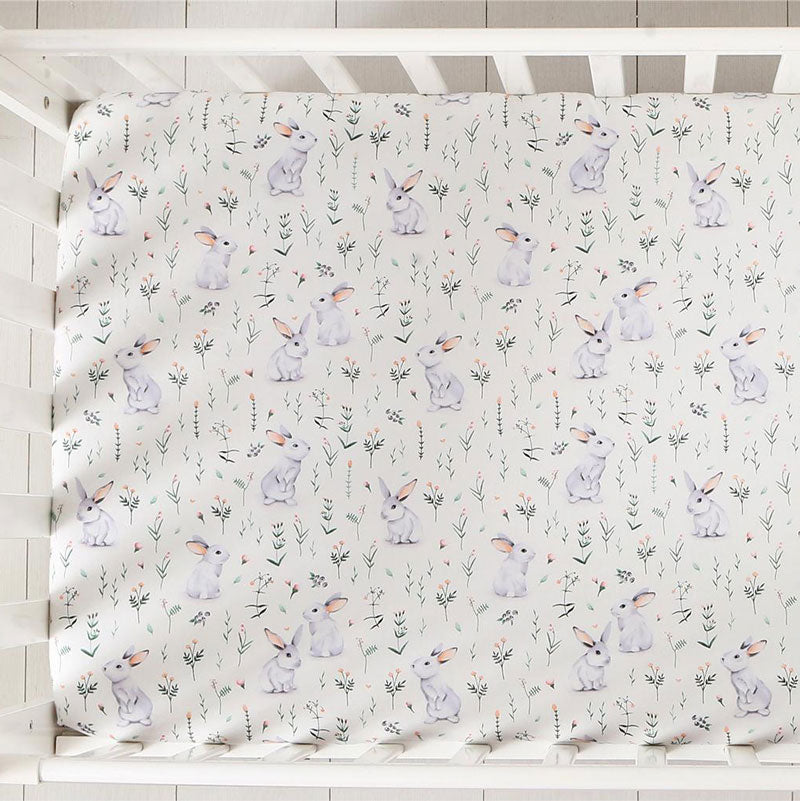 Rabbits-Nursery-Fitted-Cot-Sheet-top-view