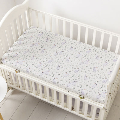 Rabbits Fitted Cot Sheet Front