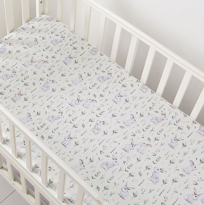 Rabbits Fitted Nursery Cot Sheet Front