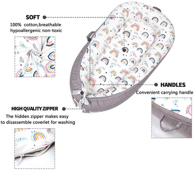 Rainbow Baby Nest Cocoon features