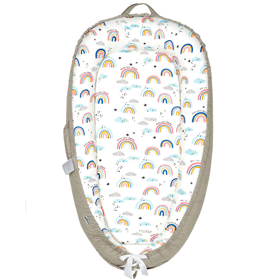 Rainbow Baby Nest & Lounger Front