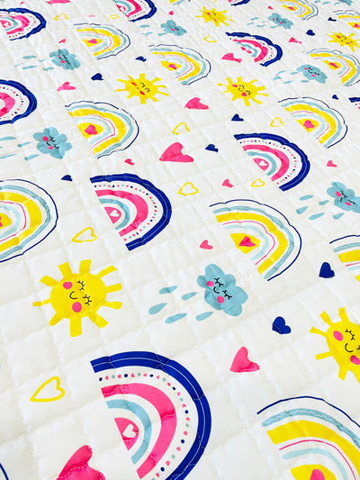 Rainbow Round Baby Play Mat closeup 2