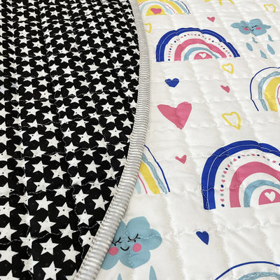 Rainbow Round Baby Play Mat closeup
