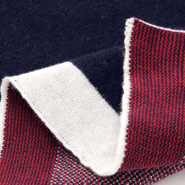 Red Reindeer Baby Blanket Side Closeup