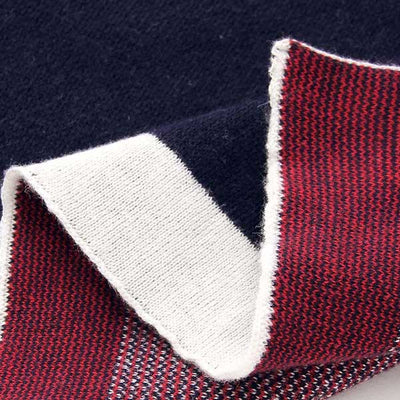 Red Reindeer Baby Blanket Side Closeup