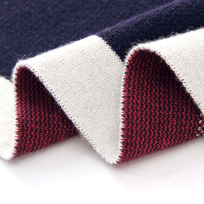 Red Reindeer Baby Blanket Side Edges
