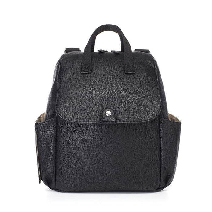 Robyn Convertible Black Nappy Bag Backpack Vegan Leather