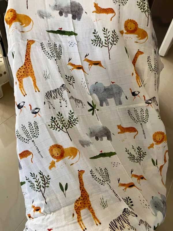 Safari Baby Swaddle Wrap close up