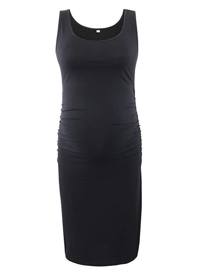 Serene - Black Sleeveless Maternity Dress