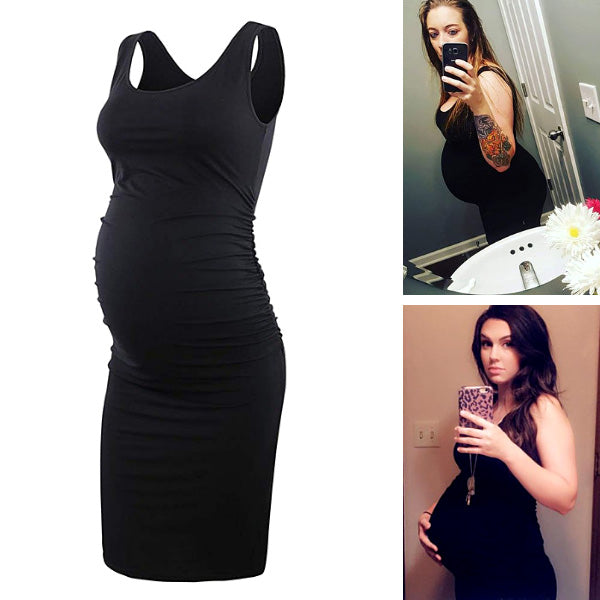 Serene - Pink Sleeveless Maternity Dress