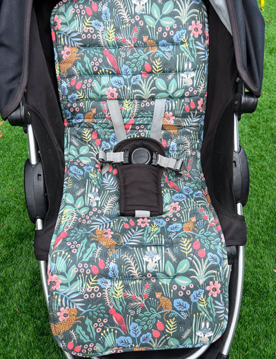 Shrubs & Animals Reversible Pram Liner Front