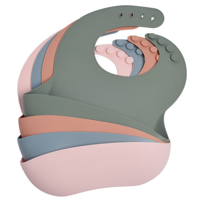 Silicone Adjustable Waterproof Baby Bib Closeup