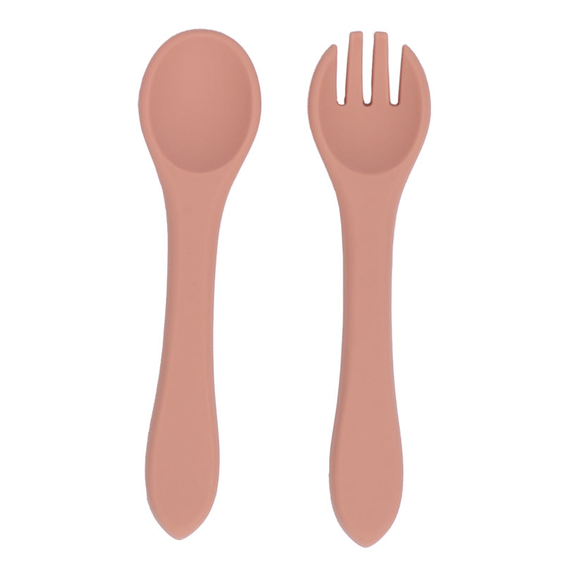 Silicone Feeding Spoon & Fork Set